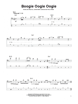 page one of Boogie Oogie Oogie (Bass Guitar Tab)