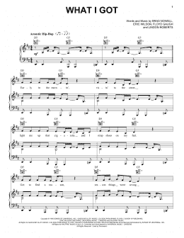 page one of What I Got (Piano, Vocal & Guitar Chords (Right-Hand Melody))