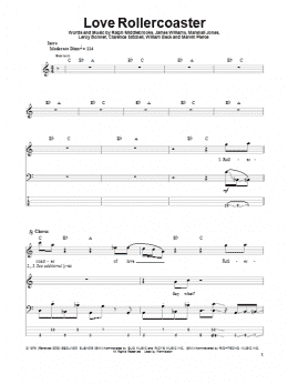 page one of Love Rollercoaster (Bass Guitar Tab)