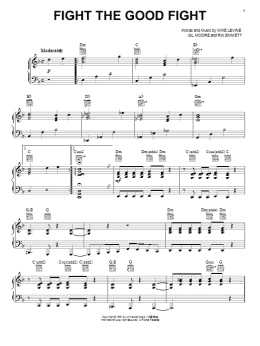 page one of Fight The Good Fight (Piano, Vocal & Guitar Chords (Right-Hand Melody))