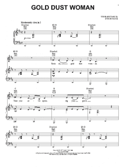 page one of Gold Dust Woman (Piano, Vocal & Guitar Chords (Right-Hand Melody))