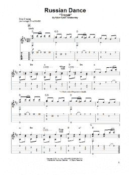 page one of Russian Dance (Trepak) (from The Nutcracker) (Solo Guitar)