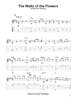 page one of Waltz Of The Flowers (from The Nutcracker Suite) (Solo Guitar)