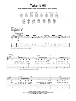 page one of Take It All (Easy Guitar Tab)
