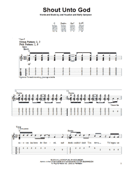 page one of Shout Unto God (Easy Guitar Tab)