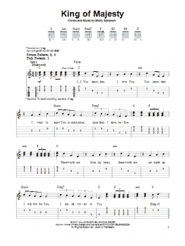 page one of King Of Majesty (Easy Guitar Tab)