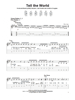 page one of Tell The World (Easy Guitar Tab)