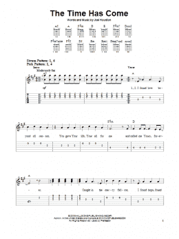 page one of The Time Has Come (Easy Guitar Tab)