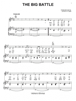 page one of The Big Battle (Piano, Vocal & Guitar Chords (Right-Hand Melody))