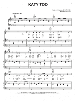 page one of Katy Too (Piano, Vocal & Guitar Chords (Right-Hand Melody))