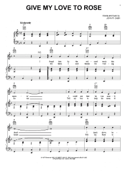 page one of Give My Love To Rose (Piano, Vocal & Guitar Chords (Right-Hand Melody))