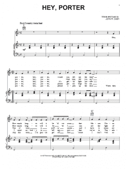 page one of Hey, Porter (Piano, Vocal & Guitar Chords (Right-Hand Melody))