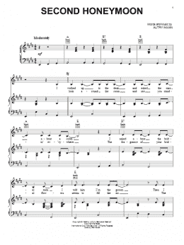 page one of Second Honeymoon (Piano, Vocal & Guitar Chords (Right-Hand Melody))