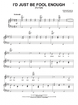 page one of I'd Just Be Fool Enough (To Fall) (Piano, Vocal & Guitar Chords (Right-Hand Melody))