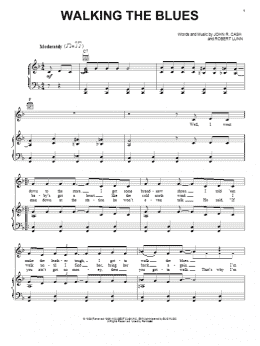 page one of Walking The Blues (Piano, Vocal & Guitar Chords (Right-Hand Melody))