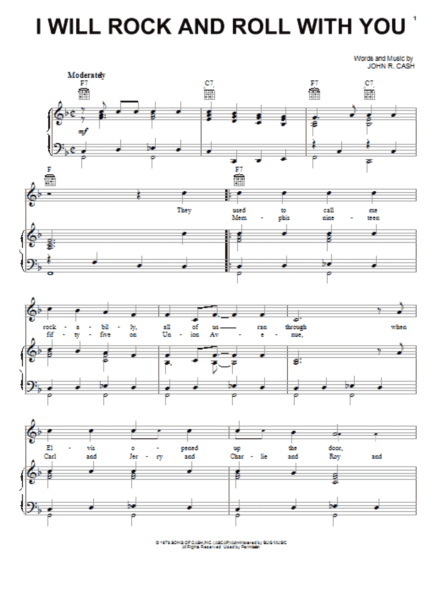 I Will Rock And Roll With You (Piano, Vocal & Guitar Chords (Right-Hand Melody))