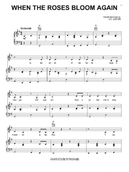 page one of When The Roses Bloom Again (Piano, Vocal & Guitar Chords (Right-Hand Melody))