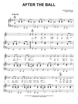 page one of After The Ball (Piano, Vocal & Guitar Chords (Right-Hand Melody))