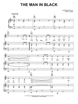 page one of The Man In Black (Piano, Vocal & Guitar Chords (Right-Hand Melody))