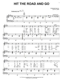 page one of Hit The Road And Go (Piano, Vocal & Guitar Chords (Right-Hand Melody))