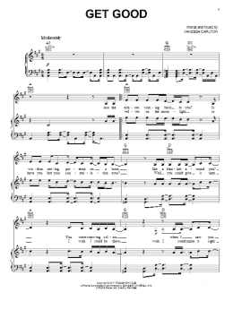 page one of Get Good (Piano, Vocal & Guitar Chords (Right-Hand Melody))