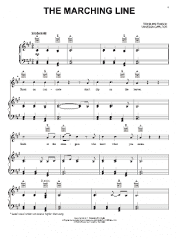 page one of The Marching Line (Piano, Vocal & Guitar Chords (Right-Hand Melody))