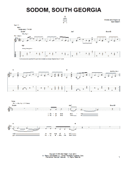 page one of Sodom, South Georgia (Easy Guitar)