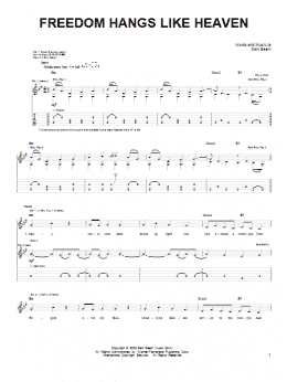 page one of Freedom Hangs Like Heaven (Easy Guitar)