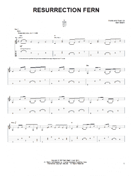 page one of Resurrection Fern (Easy Guitar)