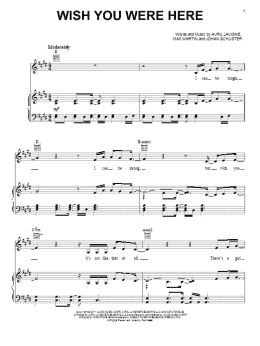 page one of Wish You Were Here (Piano, Vocal & Guitar Chords (Right-Hand Melody))