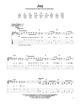 page one of Joy (Easy Guitar)