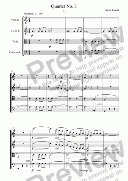 page one of String Quartet No. 3