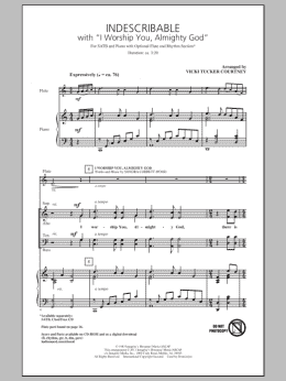 page one of Indescribable (SATB Choir)
