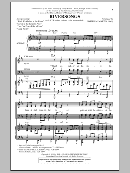 page one of Riversongs (SATB Choir)