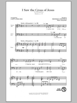 page one of I Saw The Cross Of Jesus (SATB Choir)