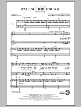 page one of Waiting Here For You (SATB Choir)