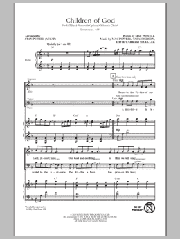 page one of Children Of God (SATB Choir)