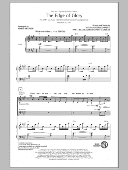 page one of The Edge Of Glory (SAB Choir)