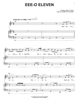 page one of EEE-O-Eleven (Piano & Vocal)