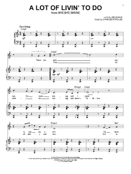 page one of A Lot Of Livin' To Do (Piano & Vocal)