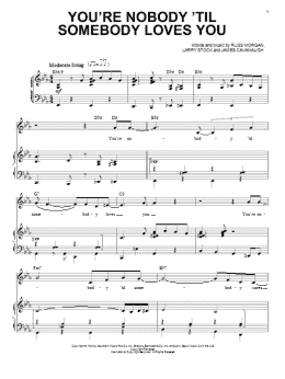 page one of You're Nobody 'Til Somebody Loves You (Piano & Vocal)