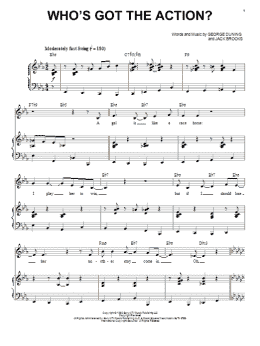 page one of Who's Got The Action (Piano & Vocal)