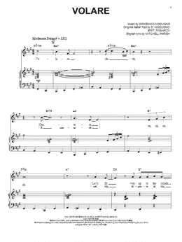 page one of Volare (Nel Blu, Dipinto Di Blu) (Piano & Vocal)