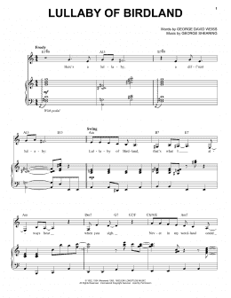 page one of Lullaby Of Birdland (Piano & Vocal)