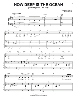 page one of How Deep Is The Ocean (How High Is The Sky) (Piano & Vocal)