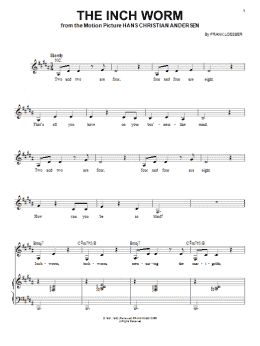 page one of The Inch Worm (Piano & Vocal)