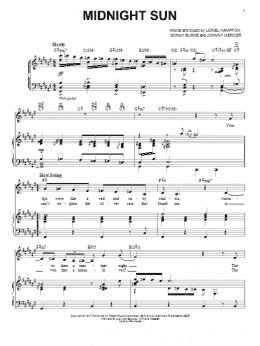 Download Johnny Mercer 'Midnight Sun' Sheet Music, Chords & Lyrics
