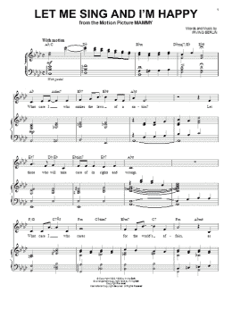 page one of Let Me Sing And I'm Happy (Piano & Vocal)