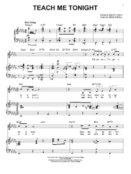 page one of Teach Me Tonight (Piano & Vocal)