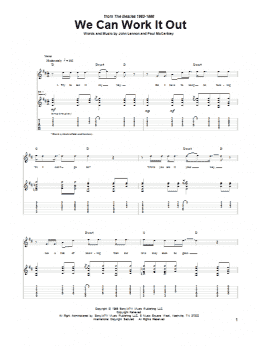 page one of We Can Work It Out (Guitar Tab)